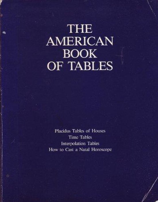 The American book of tables