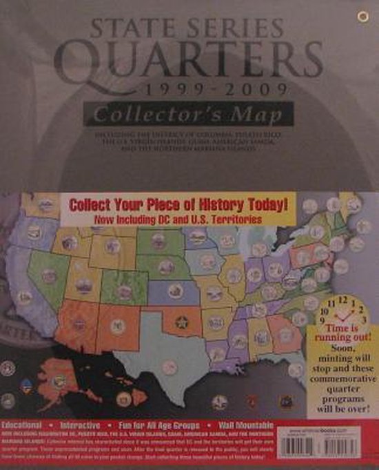 State Series Quarters 1999 - 2009 Collector's Map