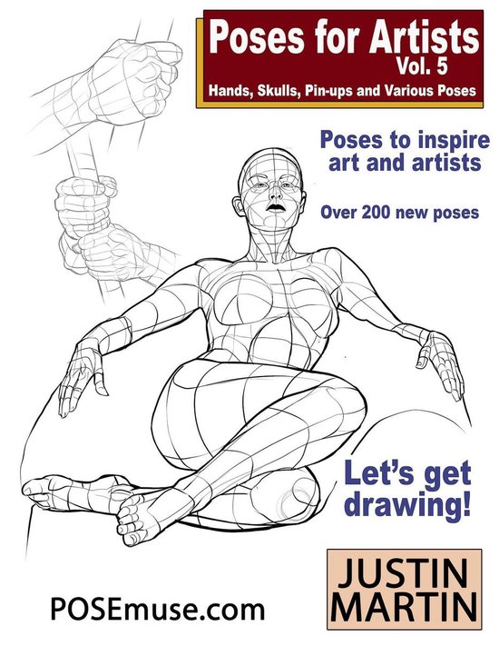 Pose Reference Book Series - Poses For Artists Vol 5: Skulls, Hands, Pin-ups & Various Poses