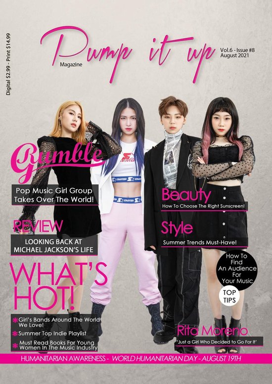 Pump it up Magazine - K-Pop Sensation RUMBLE G - August 2021