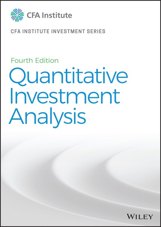 CFA Institute Investment Series- Quantitative Investment Analysis