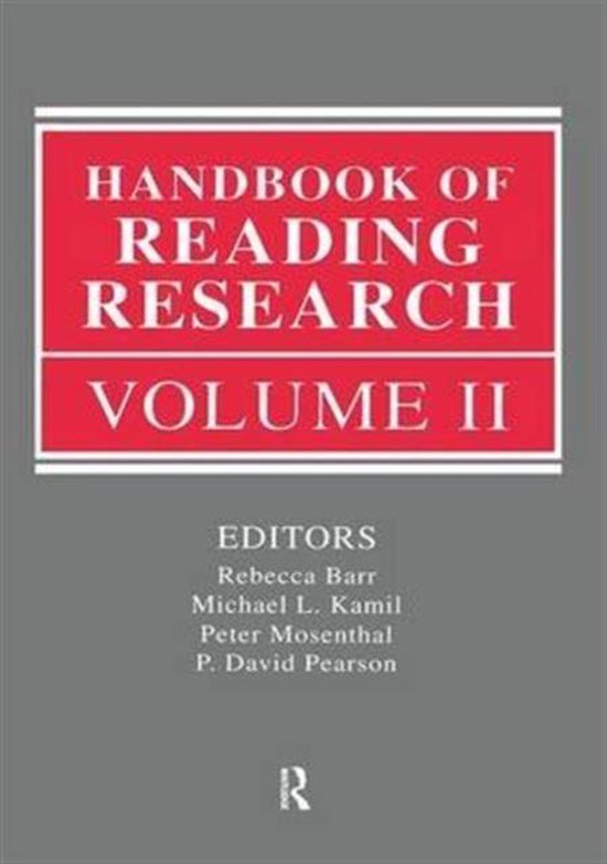 Handbook of Reading Research, Volume II