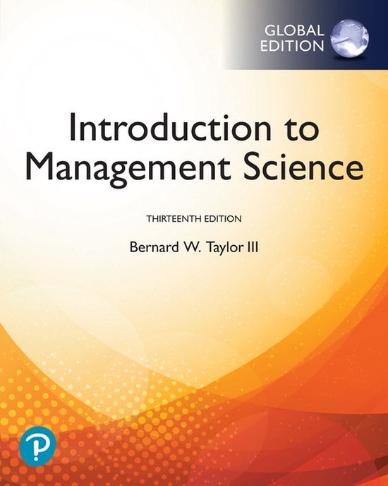 Introduction to Management Science, Global Edition