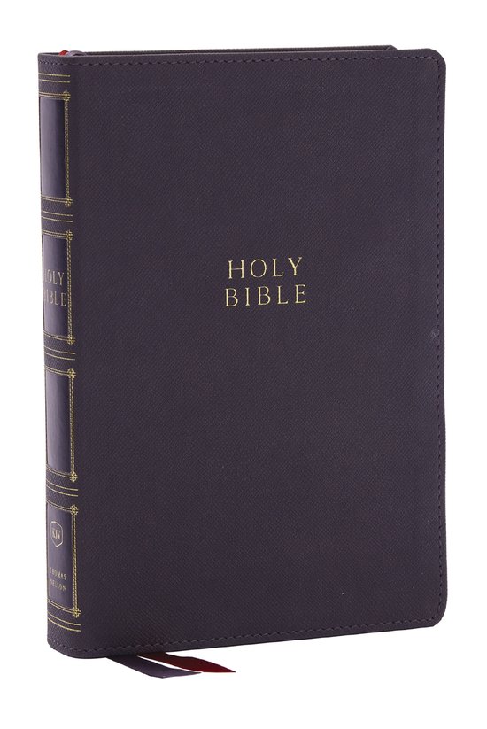 KJV Holy Bible: Compact Bible with 43,000 Center-Column Cross References, Gray Leathersoft, Red Letter, Comfort Print: King James Version