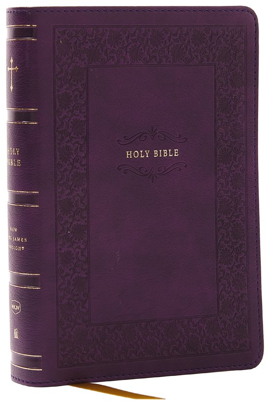 NKJV Compact Paragraph-Style Bible w/ 43,000 Cross References, Purple Leathersoft, Red Letter, Comfort Print: Holy Bible, New King James Version