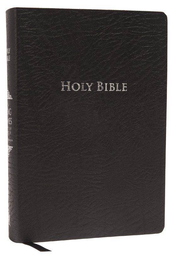 KJV Study Bible, Large Print, Bonded Leather, Black, Thumb Indexed, Red Letter