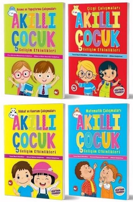 Okul Öncesi Gelişim Etkinlik Kitapları Seti   4 Kitap Takım