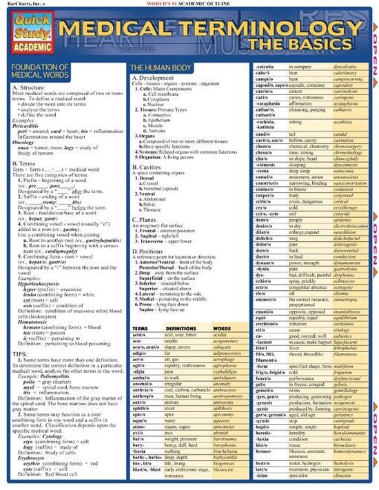 Medical Terminology:The Basics