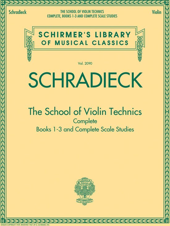 Schradieck School Of Violin Technics