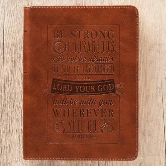 Journal Lux-Leather Be Strong & Courageous Josh 1