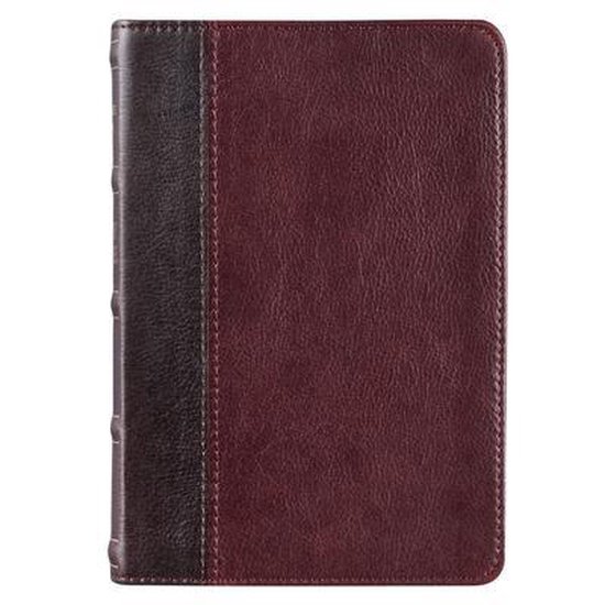 KJV Compact Bible Two-Tone Brown/Brandy Full Grain Leather