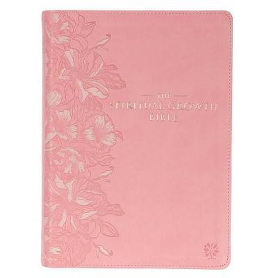 The Spiritual Growth Bible, Study Bible, NLT - New Living Translation Holy Bible, Faux Leather, Pink