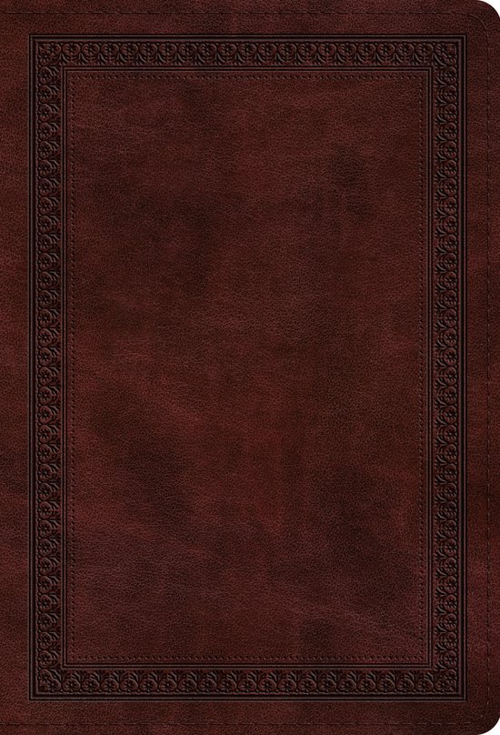 ESV Large Print Compact Bible (Trutone, Mahogany, Border Design)