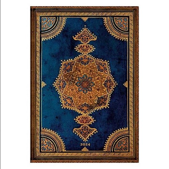 Safavid Binding Art- Safavid Indigo (Safavid Binding Art) Grande 12-month Dayplanner 2024