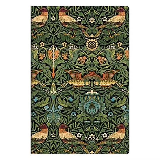 William Morris- Morris Birds (William Morris) Mini 12-month Dayplanner 2024