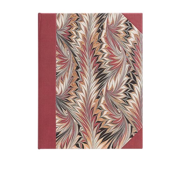 Cockerell Marbled Paper- Rubedo (Cockerell Marbled Paper) Ultra Lined Hardcover Journal