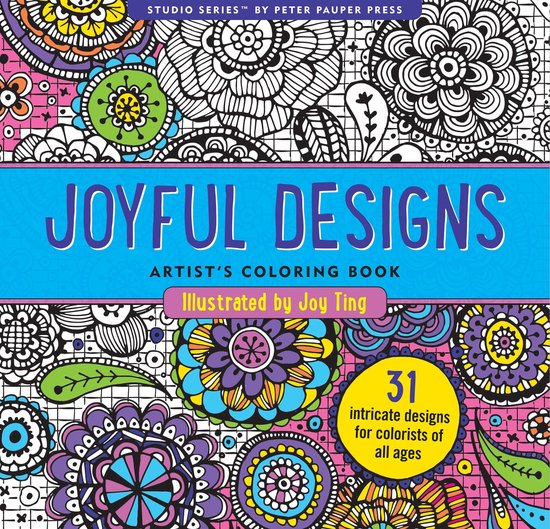 Joyful Designs Artist's Adult Coloring Book