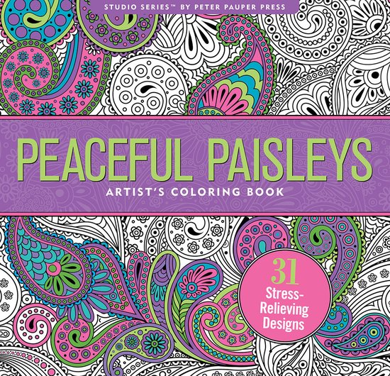 Peaceful Paisleys Artist's Adult Coloring Book