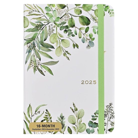 2025 Eucalyptus Weekly Planner (16 Months, Sept 2024 to Dec 2025)