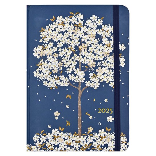 2025 Falling Blossoms Weekly Planner (16 Months, Sept 2024 to Dec 2025)