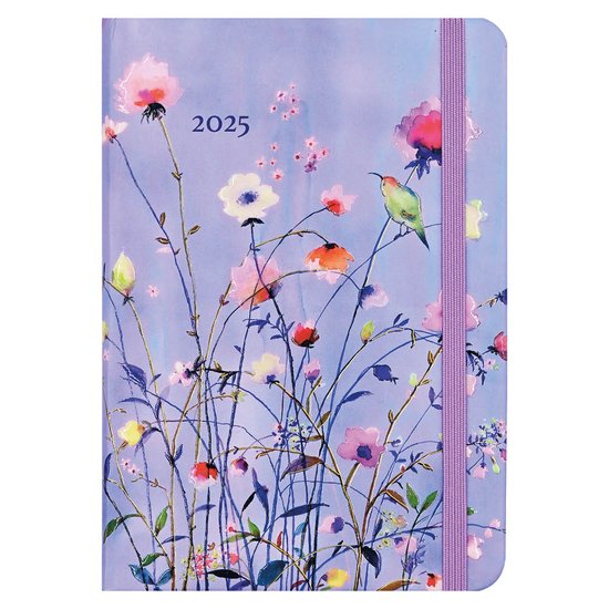 2025 Lavender Wildflowers Weekly Planner (16 Months, Sept 2024 to Dec 2025)