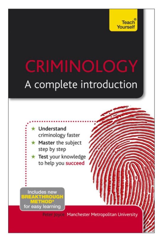 Criminology: A Complete Introduction: Teach Yourself