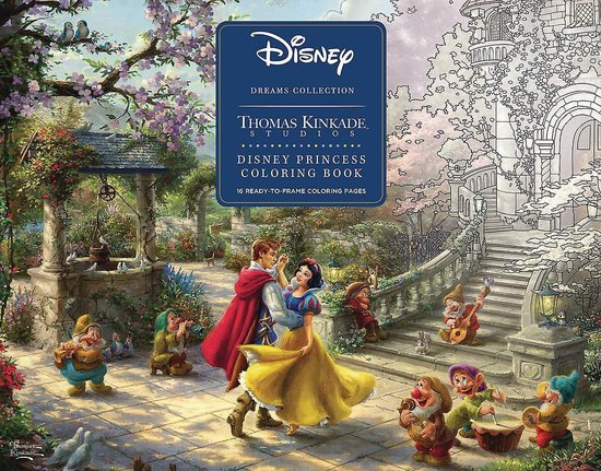 Disney Dreams Collection Thomas Kinkade Studios Disney Princess Coloring Poster