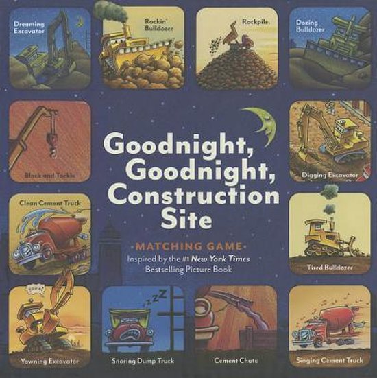 Goodnight, Goodnight, Construction Site Matching Game: (Matching Games for 2-4 Year Olds, Matching Games for Kids, Memory Matching Games)