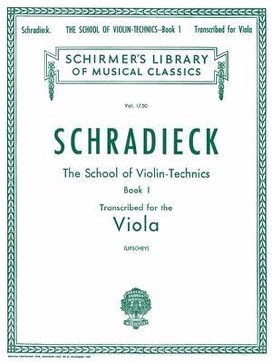 School of Violin Technics, Op. 1 - Book 1: Schirme