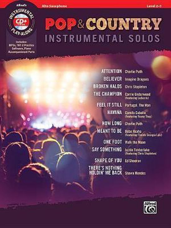 Pop  Country Instrumental Solos Alto Saxophone Book  CD