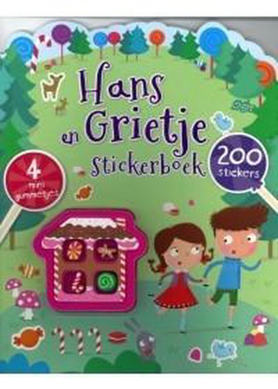 STICKERBOEK HANS EN GRIETJE+4 GUM.