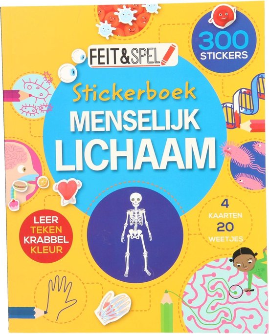 Feit & spel Stickerb. Mens.lichaam