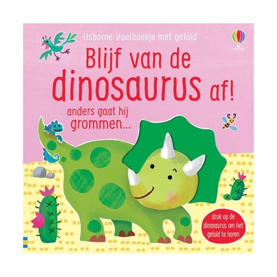 Usborne Voelboekje met geluid 1 - Blijf van de dinosaurus af!