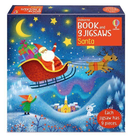 Book and 3 Jigsaws- Usborne Book and 3 Jigsaws: Santa