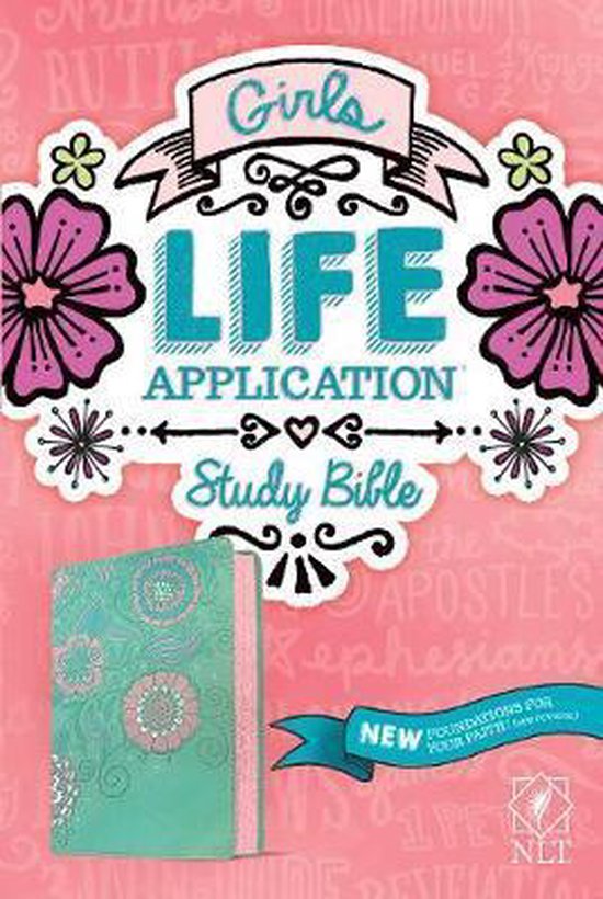 NLT Girls Life Application Study Bible, Teal/Pink