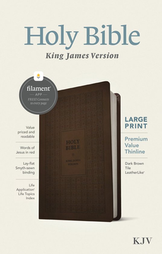 KJV Large Print Premium Value Thinline Bible, Filament Enabl