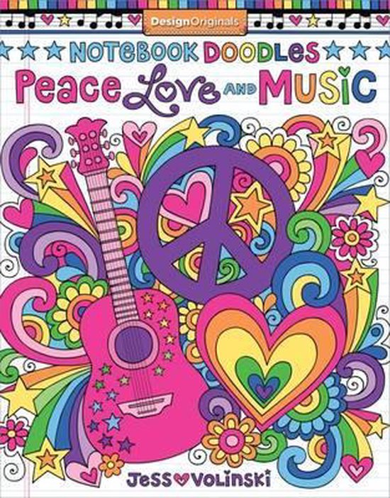 Peace, Love, Music Adult Coloring Book