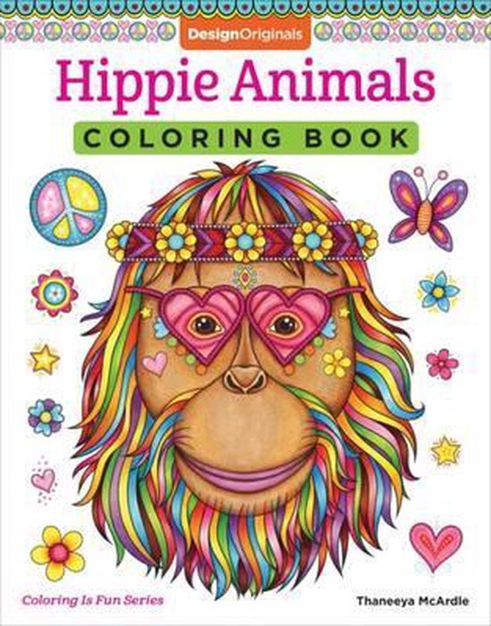 Hippie Animals Coloring Book