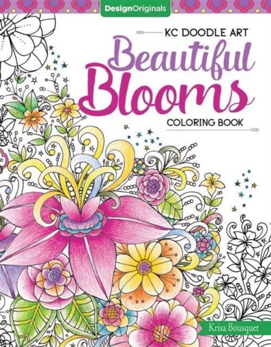 KC Doodle Art Beautiful Blooms Coloring Book