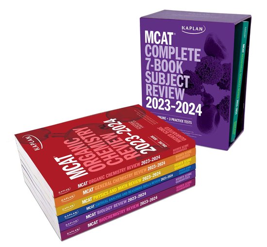 Kaplan Test Prep- MCAT Complete 7-Book Subject Review 2023-2024, Set Includes Books, Online Prep, 3 Practice Tests