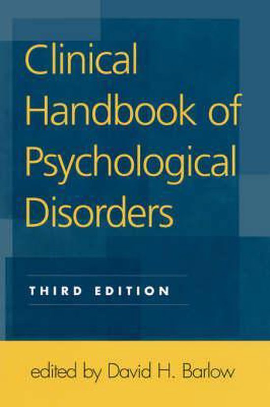 Clinical Handbook Of Psychological Disorders