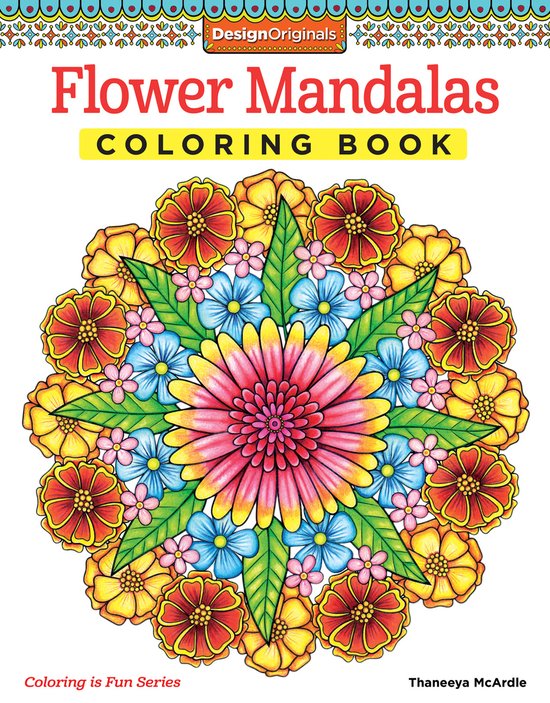 Flower Mandalas Adult Coloring Book