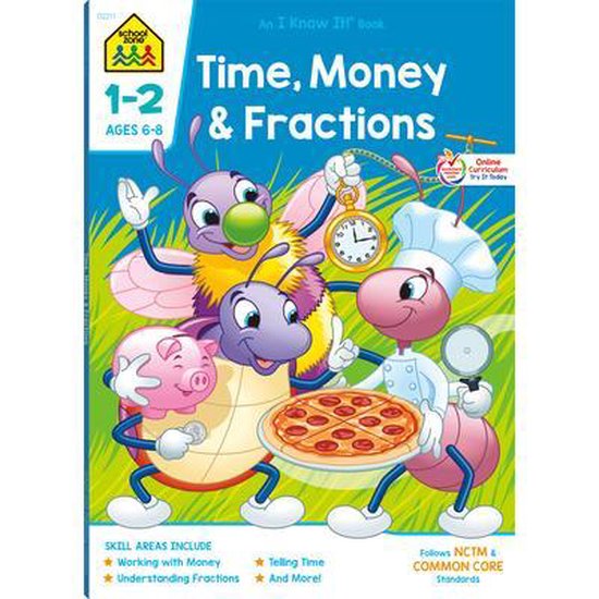 Time, Money & Fractions Grades 1-2