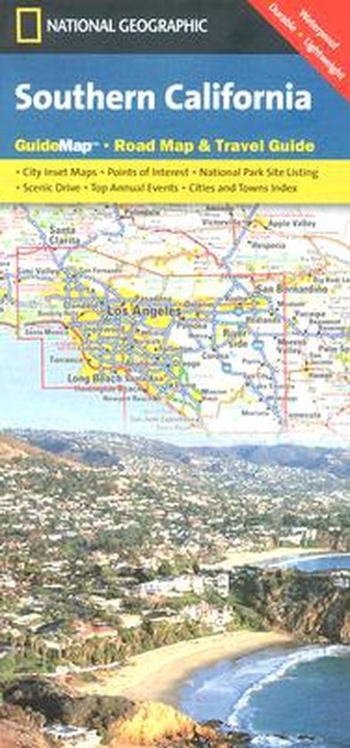 National Geographic State Guide Map Southern California