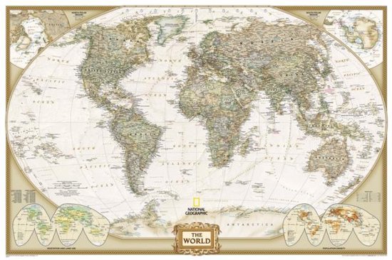 World Executive Poster Size Map