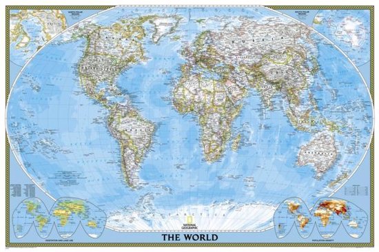 World Classic Poster Size Map