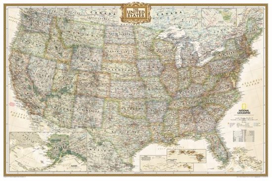 United States Executive Poster Size Map