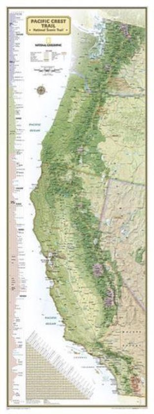 Pacific Crest Trail Wall Map