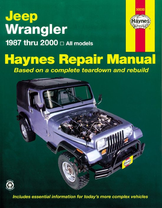 Jeep Wrangler 4-cyl & 6-cyl, 2WD & 4WD (1987-2017) Haynes Repair Manual (USA)