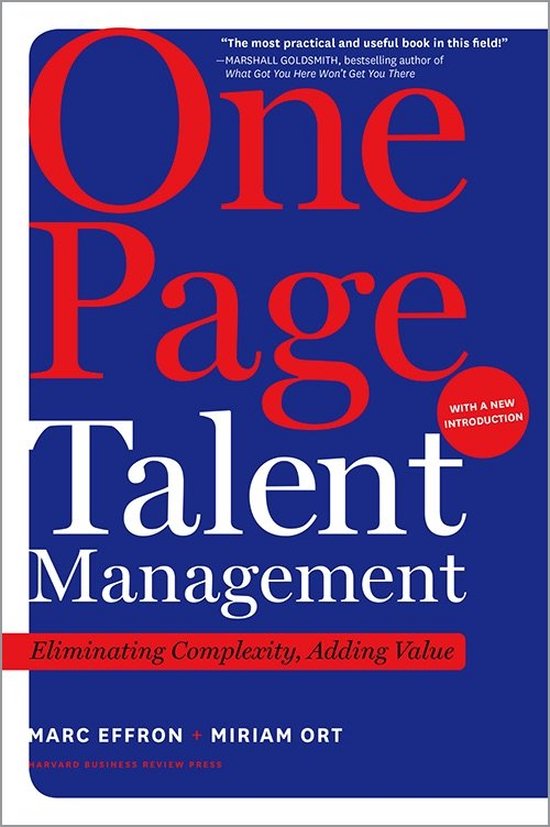 One Page Talent Management: Eliminating Complexity, Adding Value